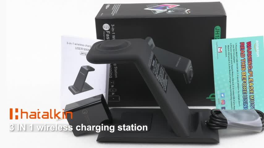 HATALKIN in Wireless Charging Station Compatible for Apple Products Multiple Devices Apple Watch Ultra SE AirPods Pro iPhone 15 14